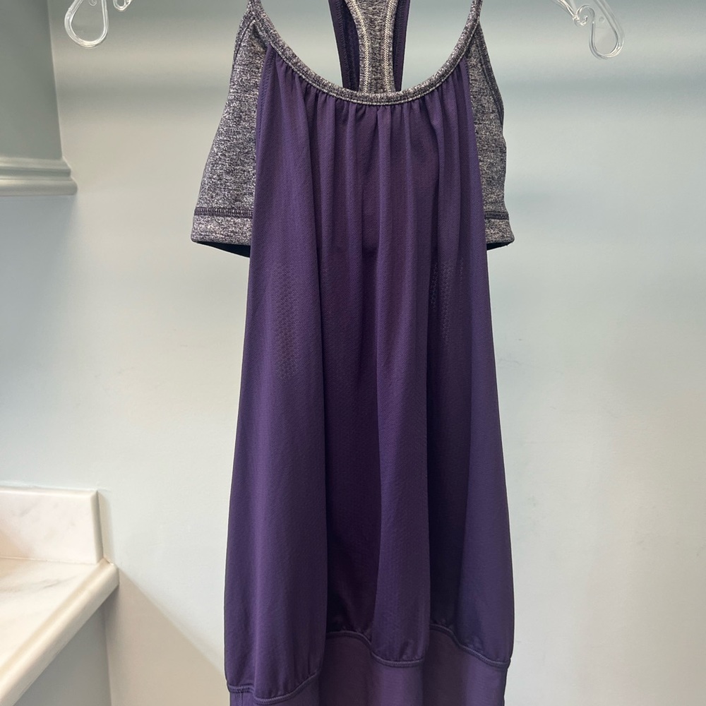 Lululemon purple and grey tank top EUC Size 4